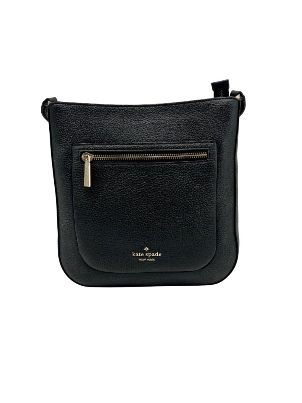 Kate Spade Black Pebbled Leather Leila Top Zip Crossbody Bag